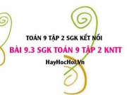 Bài 9.3 SGK Toán 9 tập 2 Kết nối tri thức